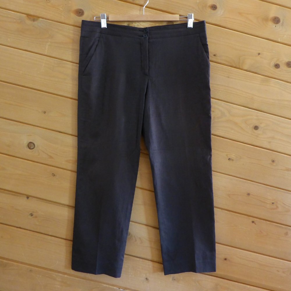 ETRO Brown Crop Capri Slacks Dress Pants Size 44 (8)